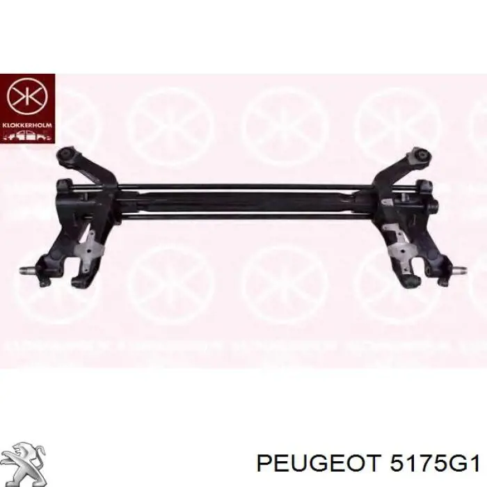 5175G1 Peugeot/Citroen braço oscilante inferior direito de suspensão traseira