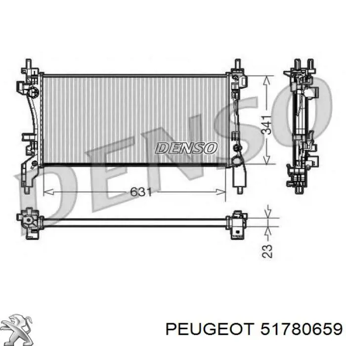 51780659 Peugeot/Citroen радиатор
