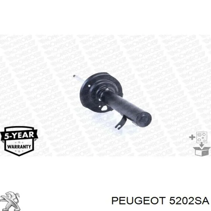 Амортизатор передней подвески левой Peugeot/Citroen 5202SA цена, от 36.78 USD