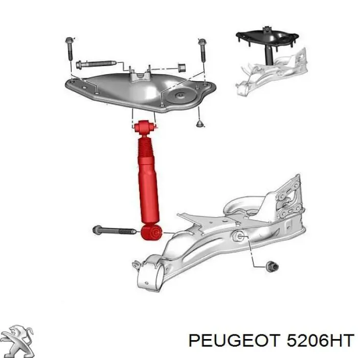 Купить 5206HT Peugeot/Citroen Амортизатор задней подвески