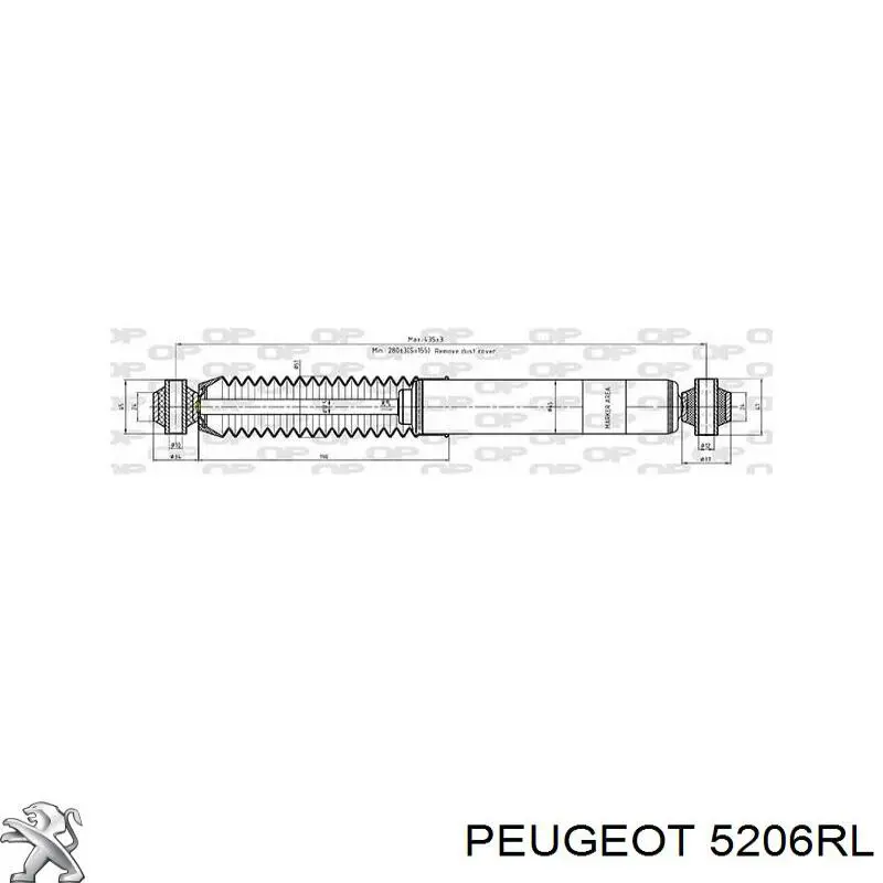 Amortiguador trasero 5206RL Peugeot/Citroen