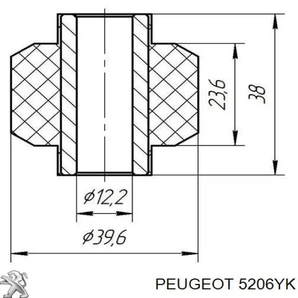 Стойка амортизатора задняя Peugeot/Citroen 5206YK цена, от 27.89 USD