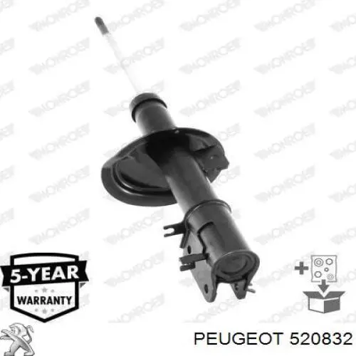 Амортизатор передней подвески левой Peugeot/Citroen 520832 цена, от 73.25 USD