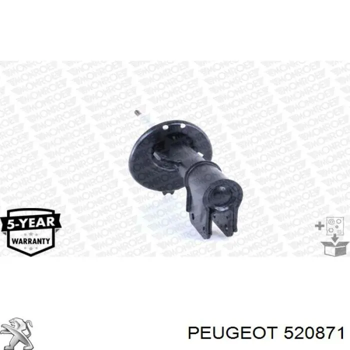 Amortiguador delantero izquierdo 520871 Peugeot/Citroen