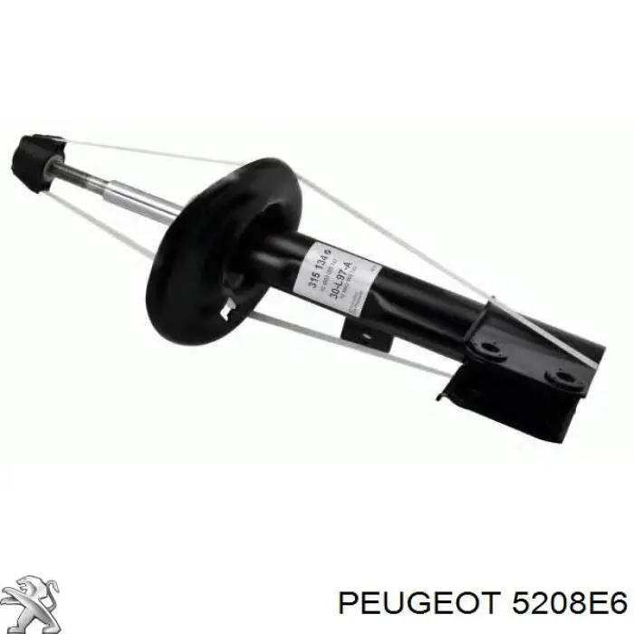 5208E6 Peugeot/Citroen amortecedor dianteiro esquerdo