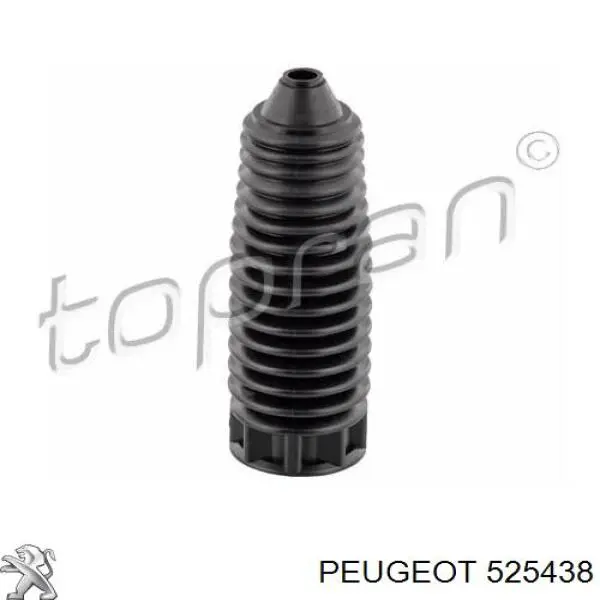 525438 Peugeot/Citroen pára-choque (grade de proteção de amortecedor traseiro + bota de proteção)
