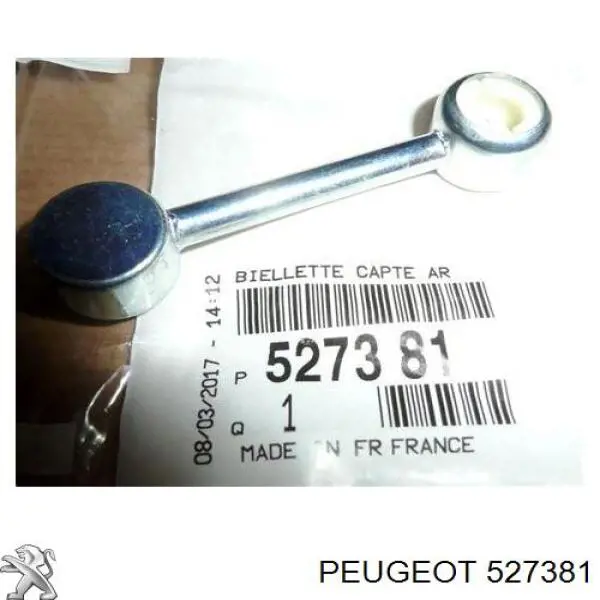 Barra de sensor de regulación de altura, trasera 527381 Peugeot/Citroen