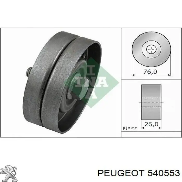 Tornillo de rueda 540553 Peugeot/Citroen