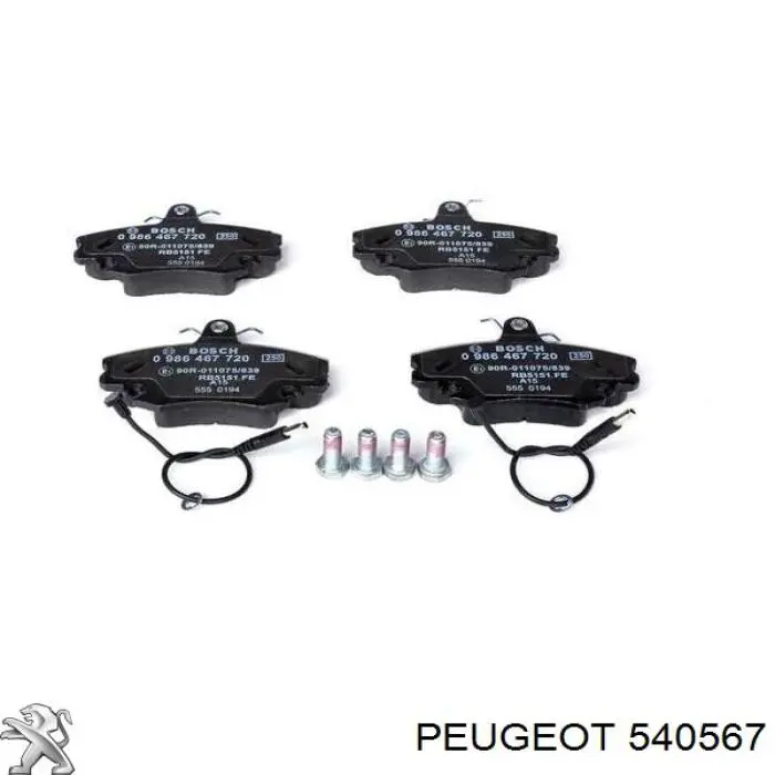 Колесный болт 540567 Peugeot/Citroen