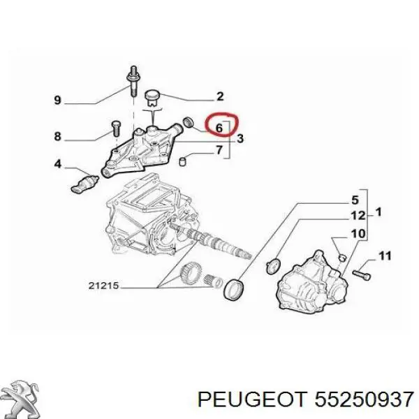 Сальник масляного насоса АКПП 55250937 Peugeot/Citroen