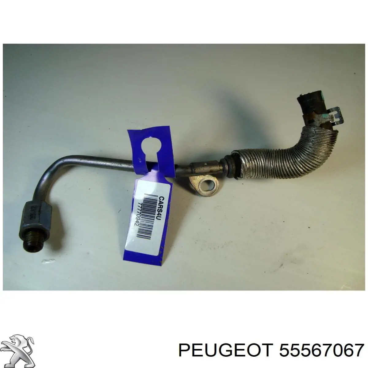 55567067 Peugeot/Citroen шланг (патрубок жидкостного охлаждения турбины, обратка)