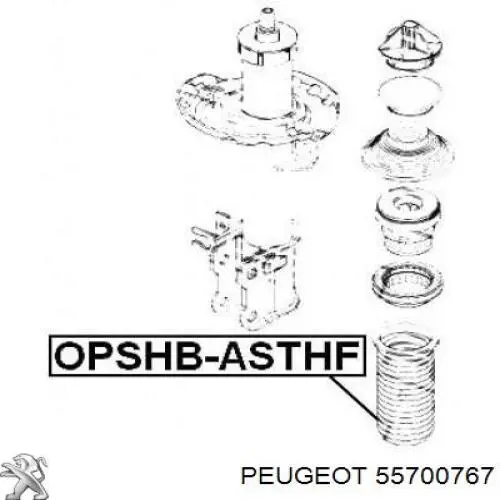 Пыльник амортизатора переднего 55700767 Peugeot/Citroen