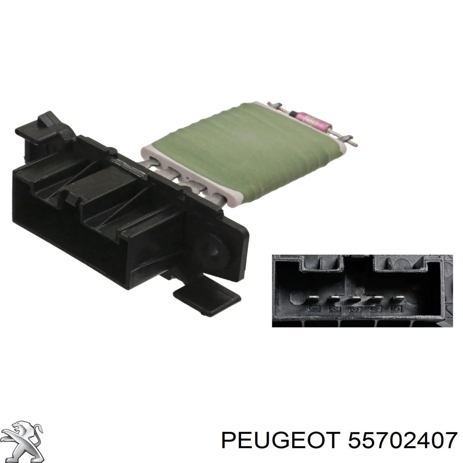 Резистор печки 55702407 Peugeot/Citroen