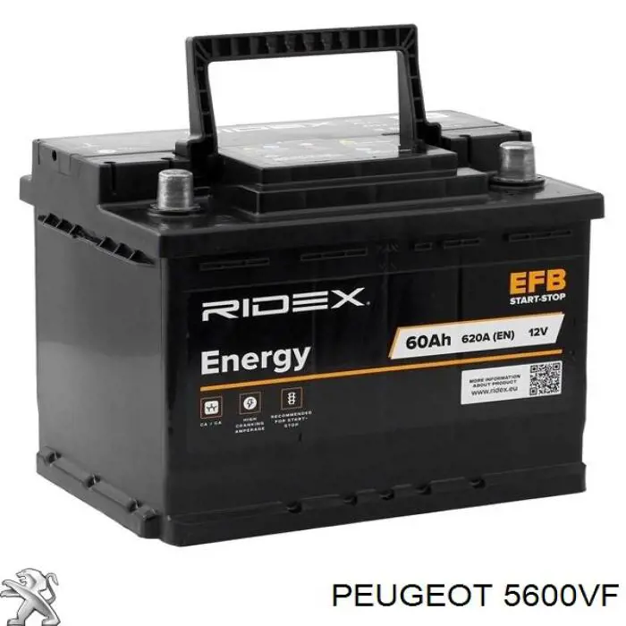00005600VF PEUGEOT Batería original y equivalente