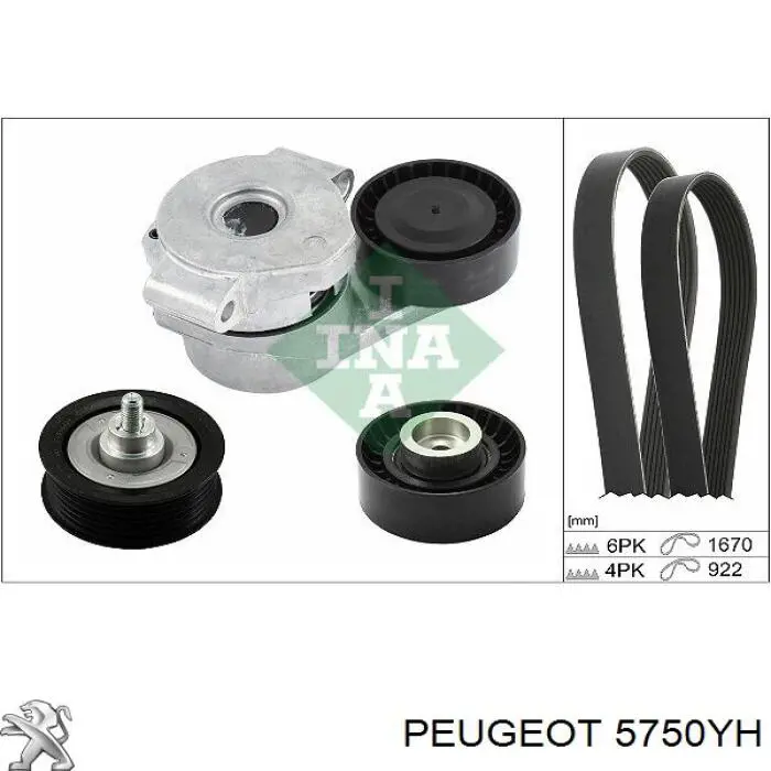 Клиновый ремень Peugeot/Citroen 5750YH цена, от 16.74 USD
