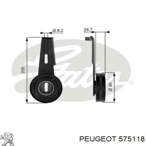 Натяжной ролик Peugeot/Citroen 575118 цена, от 32.76 USD