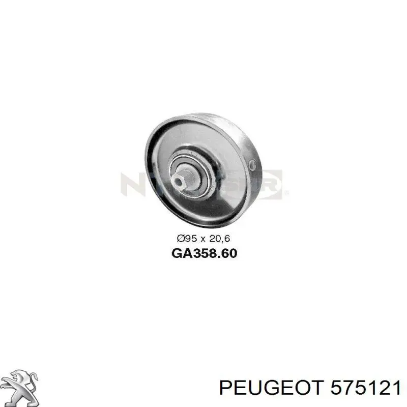 575121 Peugeot/Citroen Ролик натяжителя ремня агрегатов