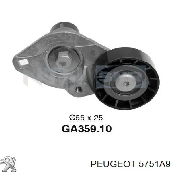 5751A9 Peugeot/Citroen натяжитель приводного ремня