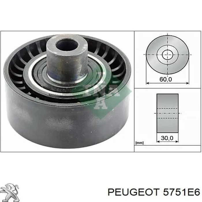 Купить 5751E6 Peugeot/Citroen Паразитный ролик