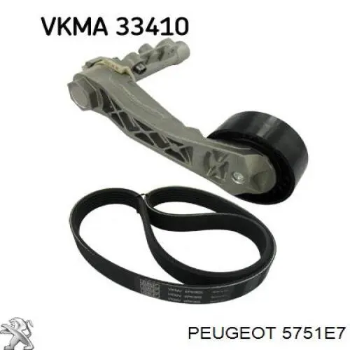 Роликовий модуль натяжителя ремня Peugeot/Citroen 5751E7 цена, от 25.19 USD