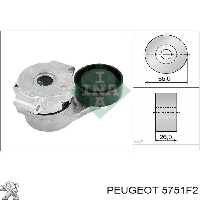 Натяжная планка поликлинового ремня Peugeot/Citroen 5751F2