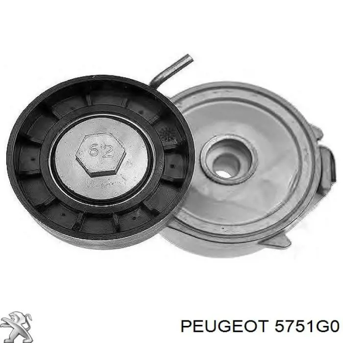 Tensor de correa, correa poli V 5751G0 Peugeot/Citroen