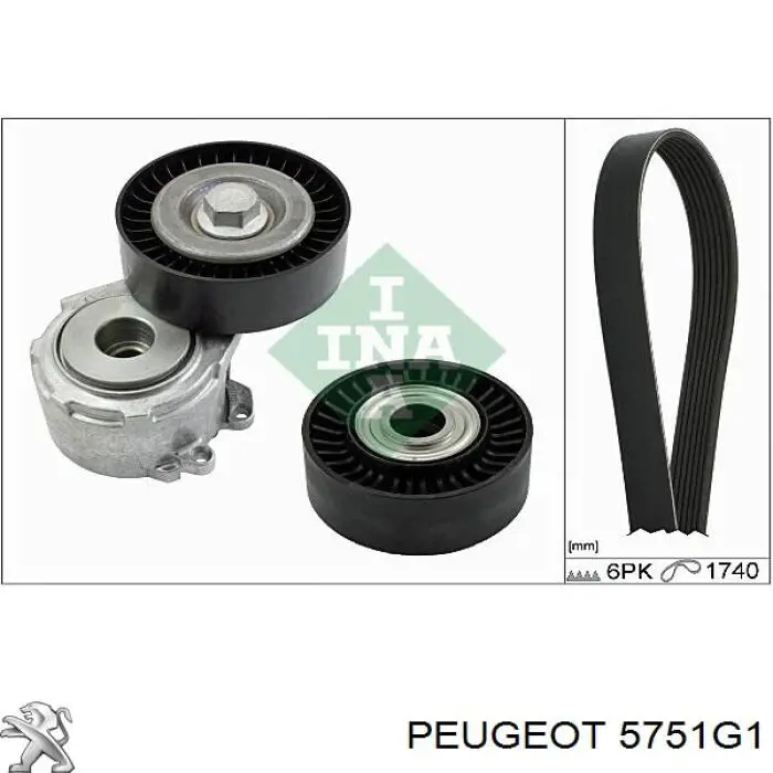 5751G1 Peugeot/Citroen паразитный ролик