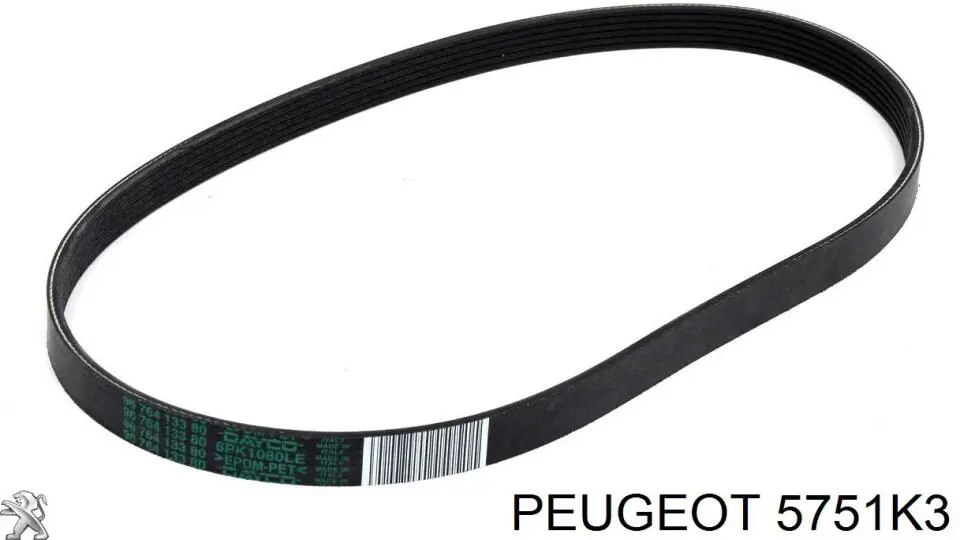 Клиновый ремень Peugeot/Citroen 5751K3 цена, от 19.47 USD