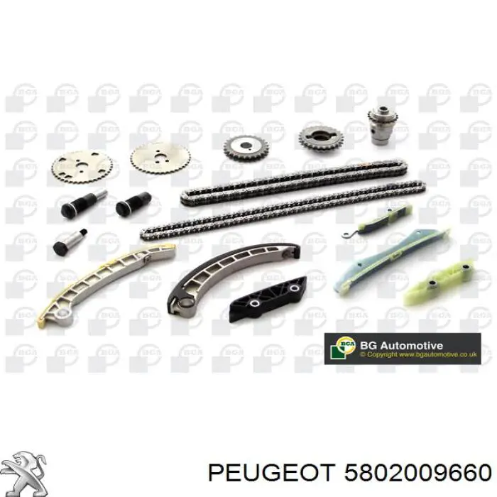 5802009660 Peugeot/Citroen cadeia do mecanismo de distribuição de gás, kit