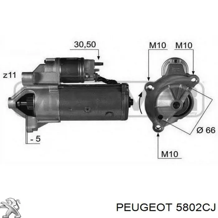 5802CJ Peugeot/Citroen стартер