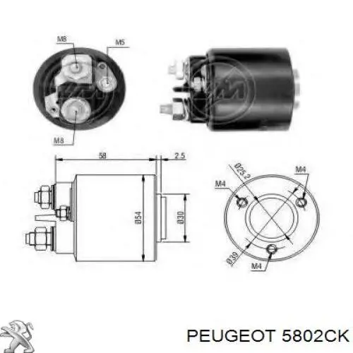 Стартер Peugeot/Citroen 5802CK цена, от 83.90 USD