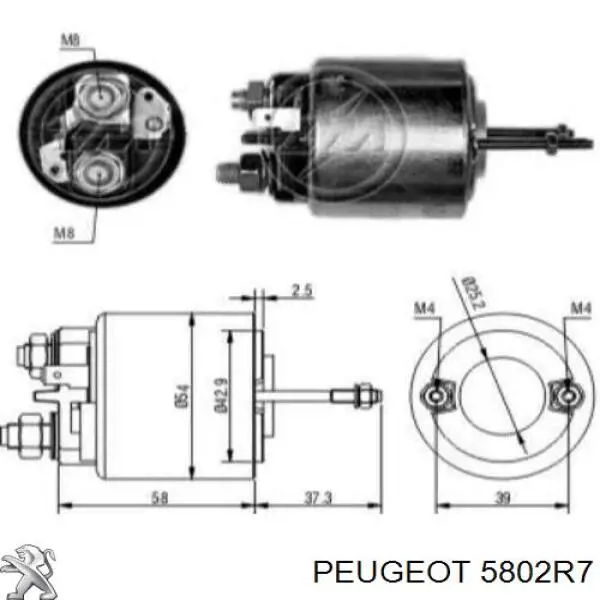 Стартер 5802R7 Peugeot/Citroen