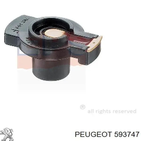 593747 Peugeot/Citroen бегунок (ротор распределителя зажигания, трамблера)
