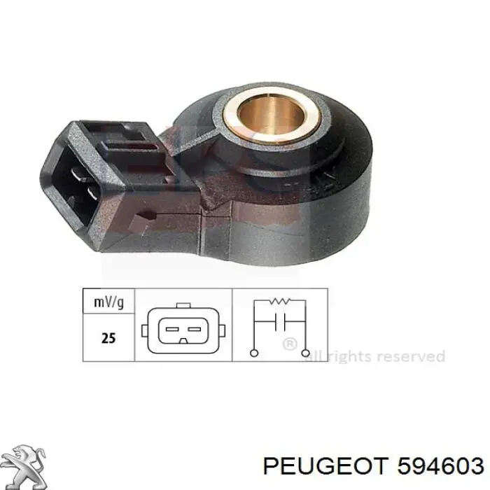 Sensor de detonaciones 594603 Peugeot/Citroen