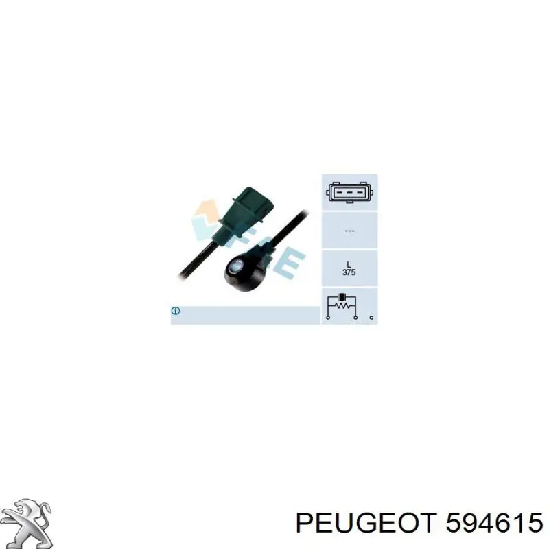 Sensor de detonaciones 594615 Peugeot/Citroen
