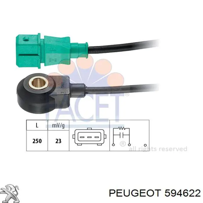 594622 Peugeot/Citroen датчик детонации
