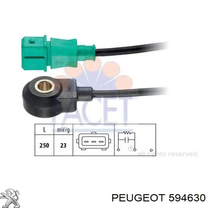 Датчик детонации Peugeot/Citroen 594630 цена, от 10.27 USD