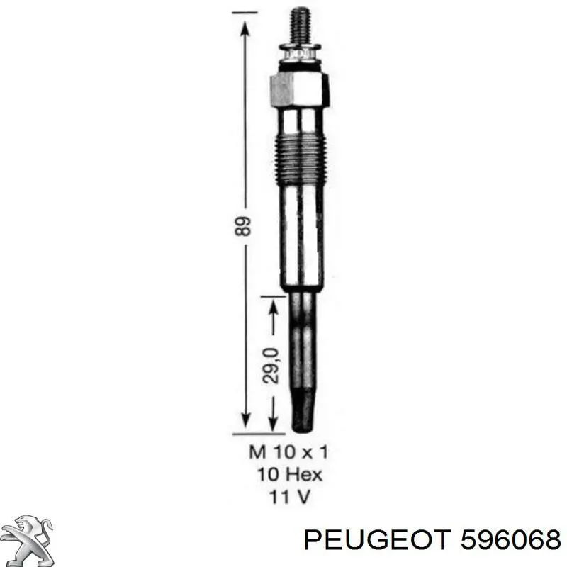 Свечи накала Peugeot/Citroen 596068 цена, от 7.05 USD
