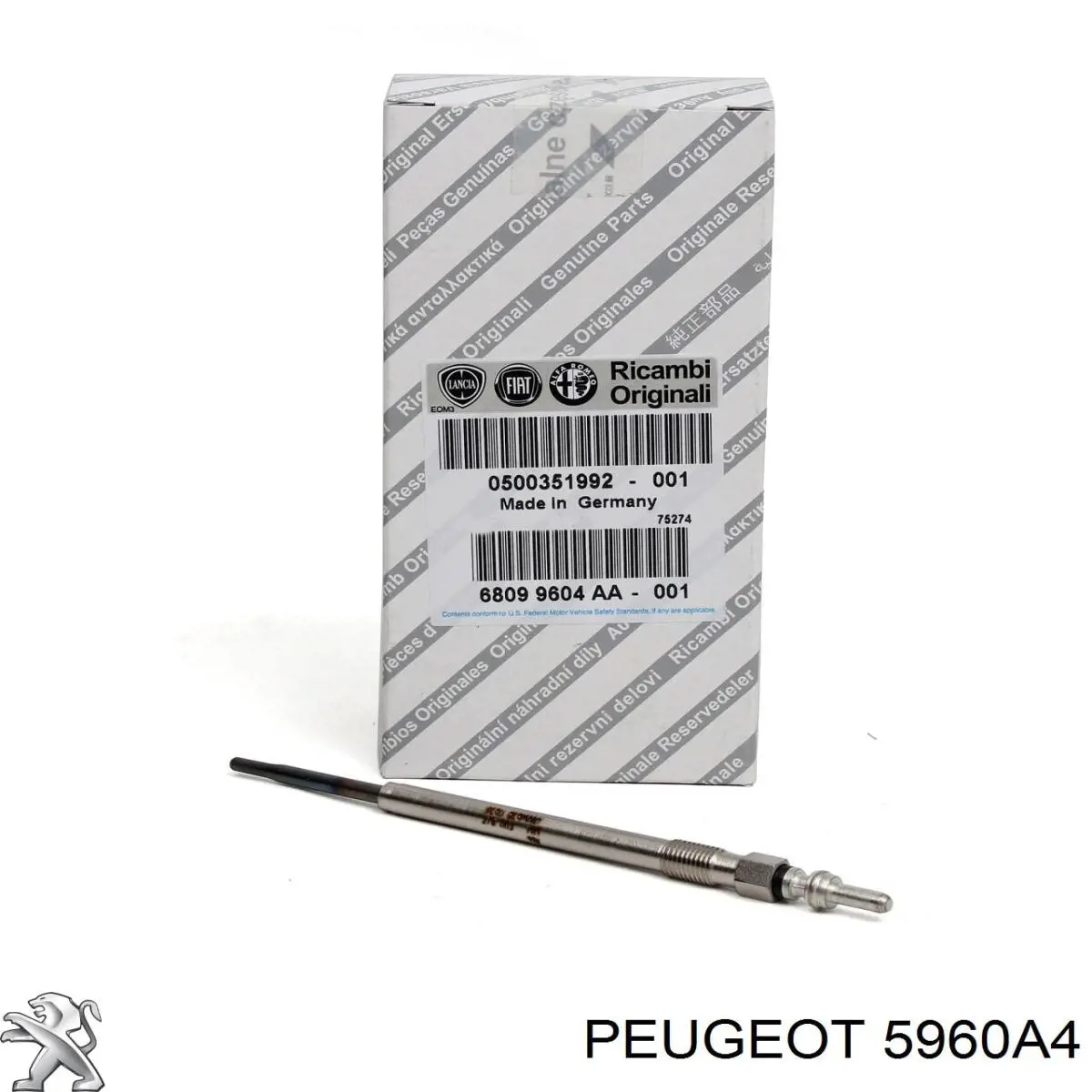 Свечи накала 5960A4 Peugeot/Citroen
