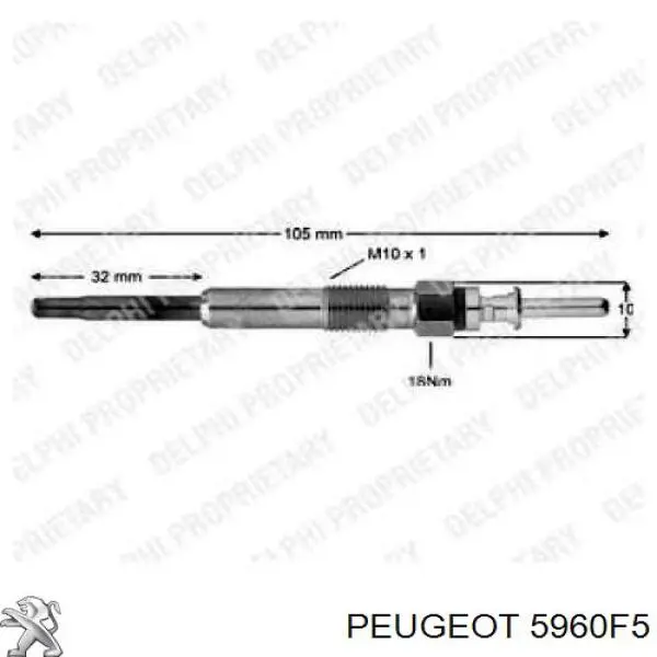 Свечи накала Peugeot/Citroen 5960F5 цена, от 7.40 USD