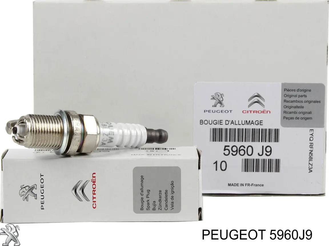 Свечи зажигания 5960J9 Peugeot/Citroen