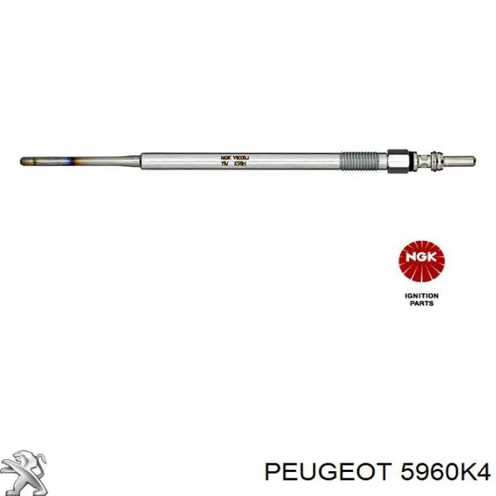 Bujía de incandescencia 5960K4 Peugeot/Citroen