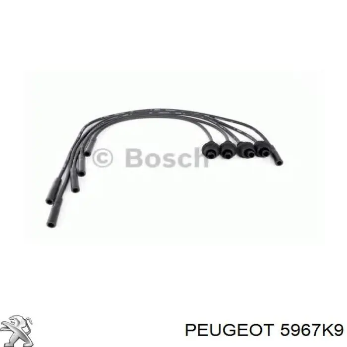 Провода высоковольтные, комплект Peugeot/Citroen 5967K9
