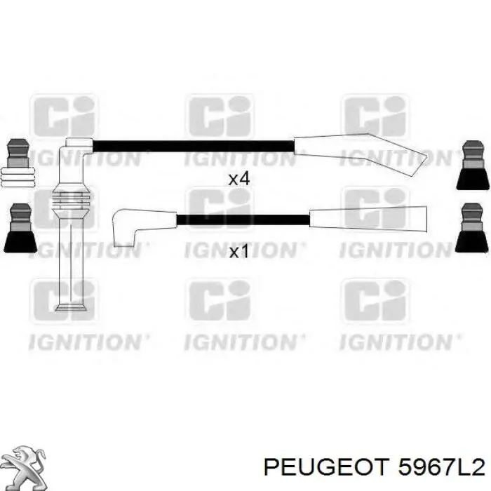 5967L2 Peugeot/Citroen Провода высоковольтные