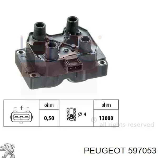 597053 Peugeot/Citroen катушка