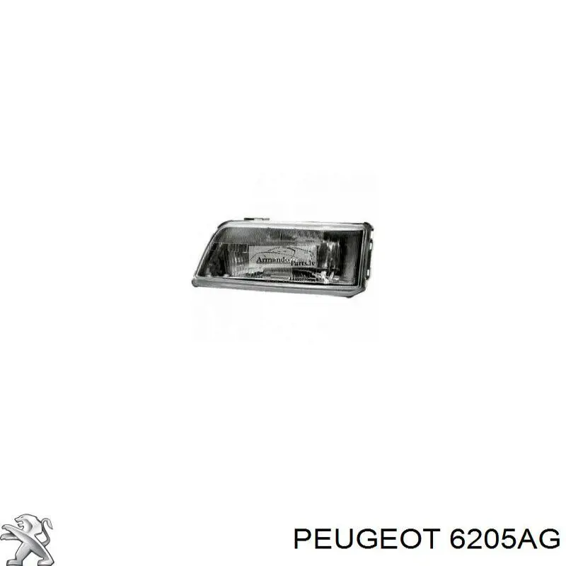 Faro derecho 6205AG Peugeot/Citroen