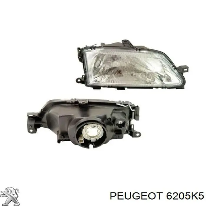 Правая блок фара Peugeot/Citroen 6205K5 цена, от 50.43 USD