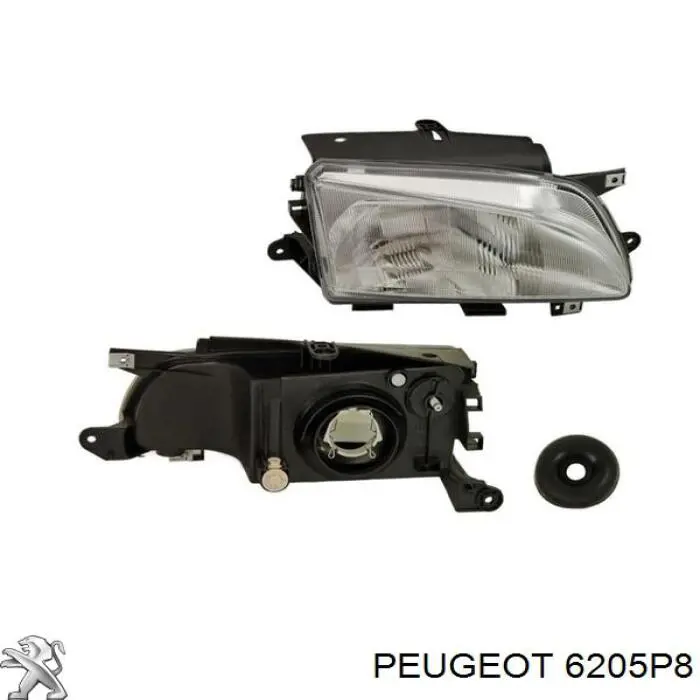 Правая фара 6205P8 Peugeot/Citroen