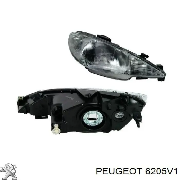 Правая фара 6205V1 Peugeot/Citroen