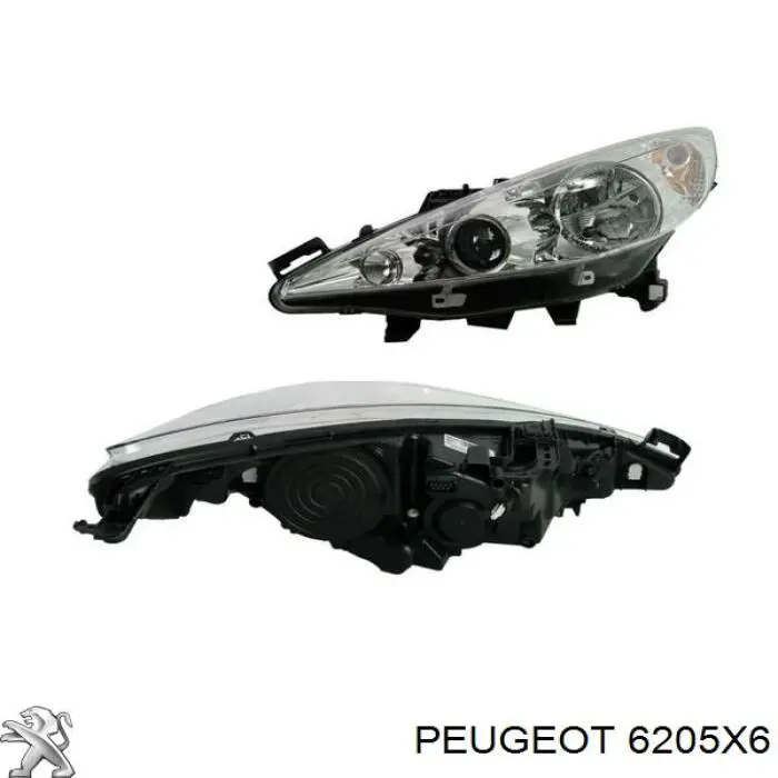Правая блок фара Peugeot/Citroen 6205X6 цена, от 90.87 USD